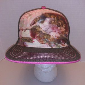 Michelangelo The Creation Of Adam Ball Cap Trucker Hat Mesh Snapback Adjust OSFM